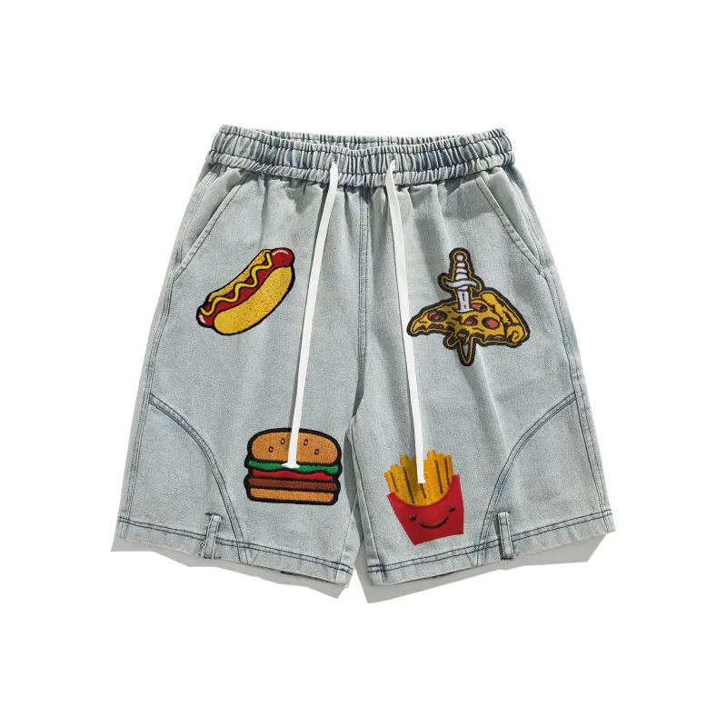 A02 Denim Shorts Unisex-4