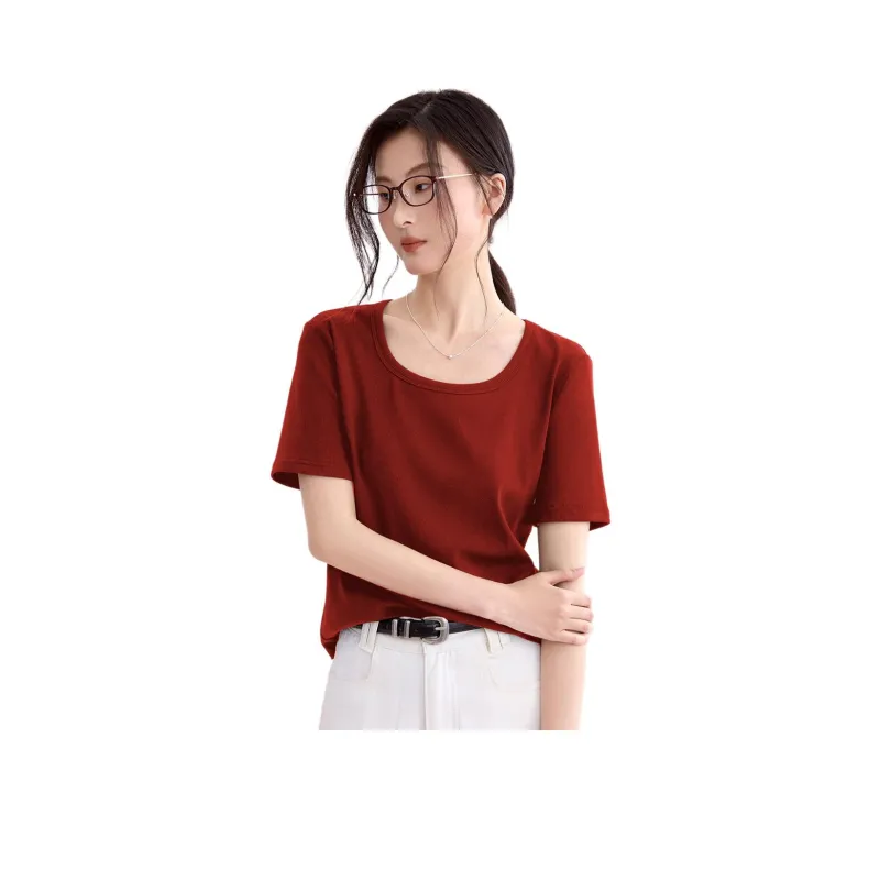 XWI T Shirts Women's Dark Red-0