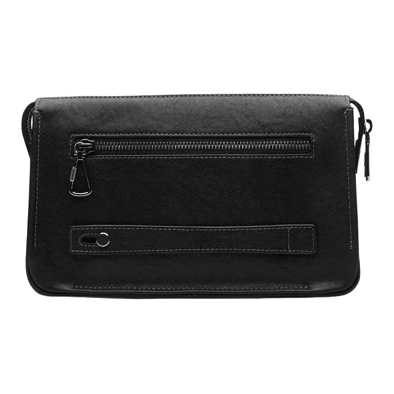 SEPTWOLVES Cow Leather Clutch Men's Black-3