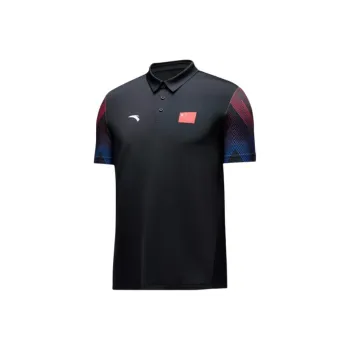 Anta Life Collection Polo Shirt Unisex Black