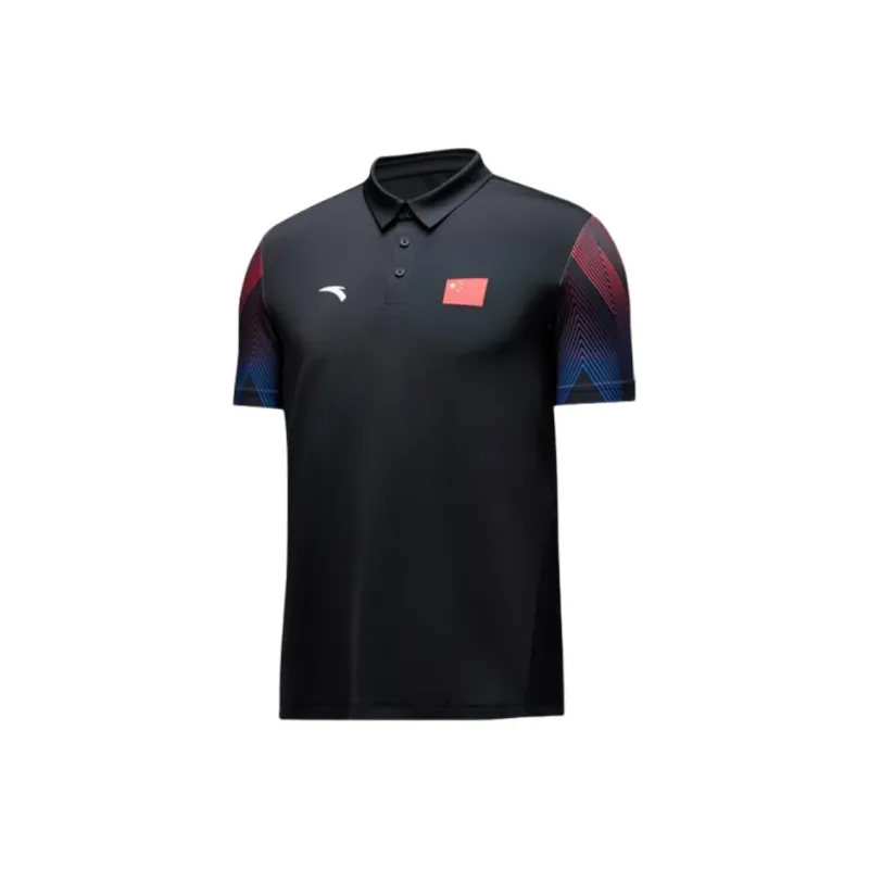Anta Life Collection Polo Shirt Unisex Black-0