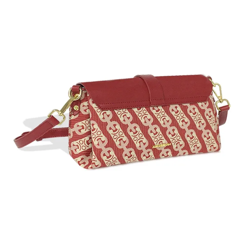 MACK JODAER Synthetic Leather Shoulder Bag Women's Burgundy-4