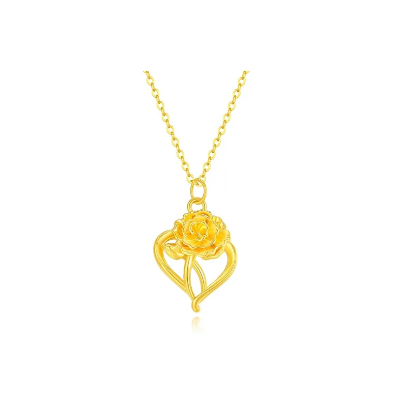 Lao Feng Xiang Silver 990 Necklaces Women's-0