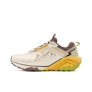 QIAODAN Breathable And Slip Resistant Low Top Casual Running Shoes Men's Beige Brown