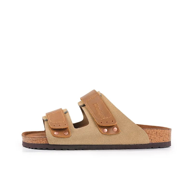 Khadgar Slide Slippers Men Khaki/Taupe/Dark Brown-5