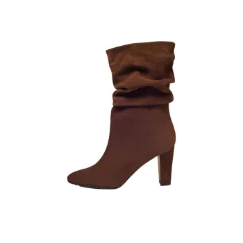 MANOLO BLAHNIK Calasso Ankle Boots 9cm Women's Brown