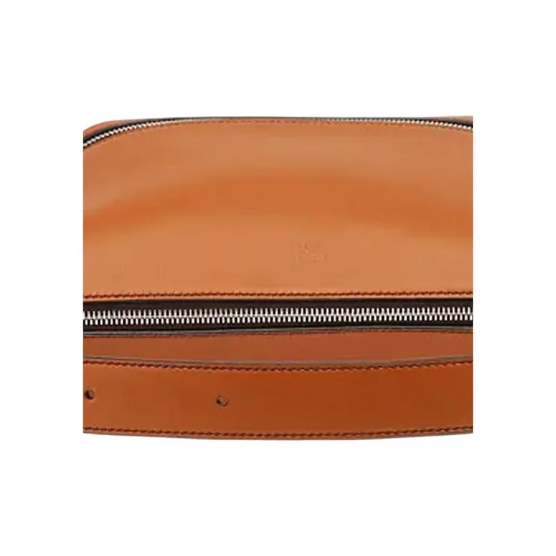 FENDI Leather Sling Bags One Shoulder Crossbody Fanny Pack Men's Brown-3