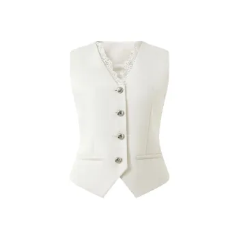 BADINA Vests Women's Ecru Vest
