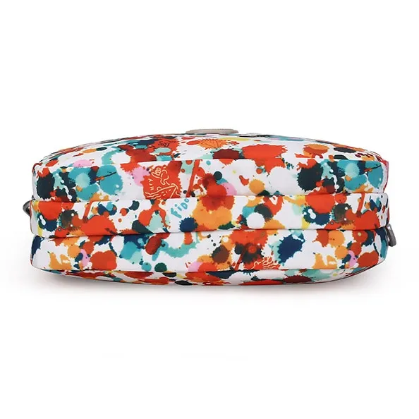 FIDO DIDO Oxford Small Square Bag Shoulder Bag, Crossbody Bag Women's Ink Splatter Flower-4