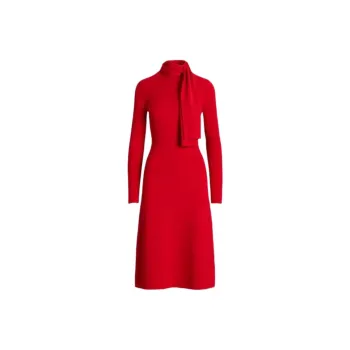 Polo Ralph Lauren Long Sleeved Dresses Women's Red