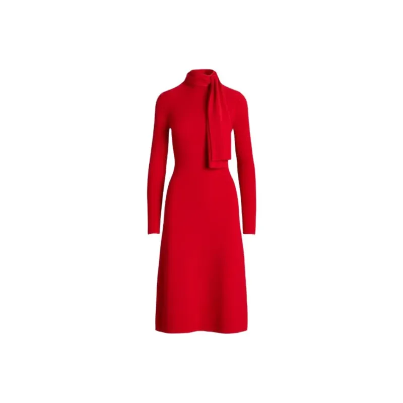 Polo Ralph Lauren Long Sleeved Dresses Women's Red-0