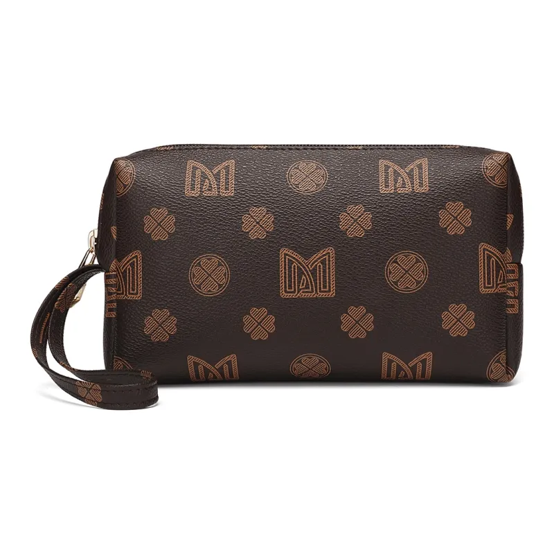 MEXICAN Polyvinyl Chloride Leather Clutch Women's Dark Brown-0