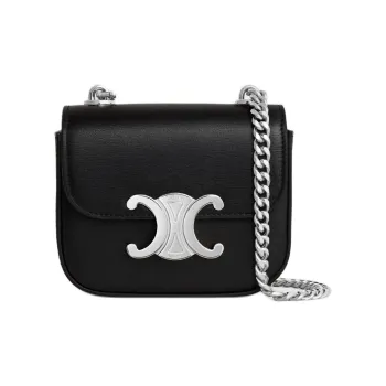 CELINE Calfskin Shoulder Bag Mini Women's Black