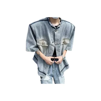SOCKKEY Denim Jackets Unisex Blue