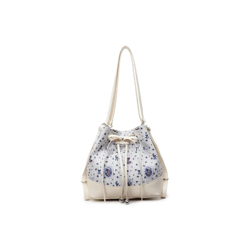 Vack PU Bucket Bag, Shoulder Bag Women's Small Plaid/Stripes/Diamond Pattern-3