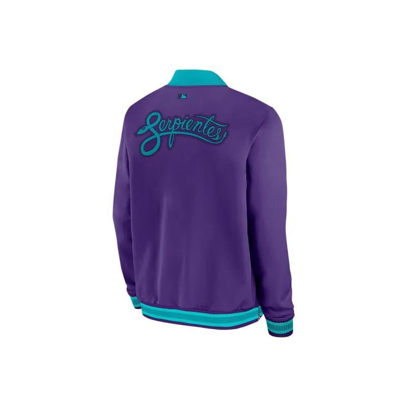 Nike Arizona Diamondbacks Authentic Collection City Connect Men's Nike Mlb Full Zip Bomber Jacket-1