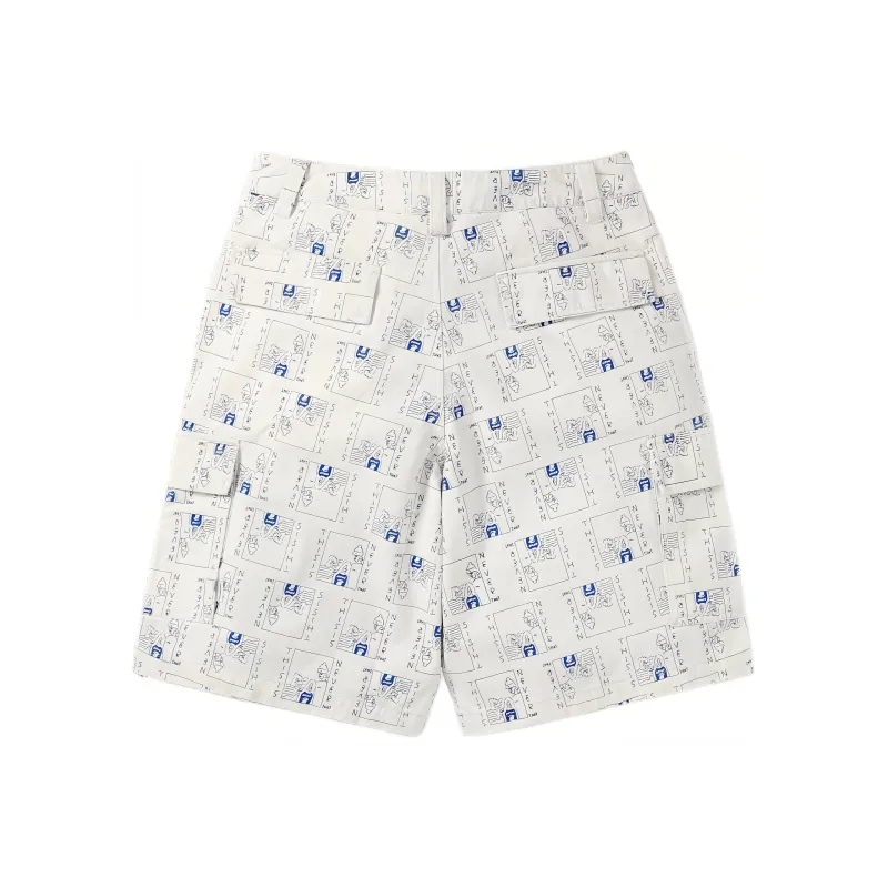 Thisisneverthat Long Field Collaboration Cargo Shorts Unisex White-1
