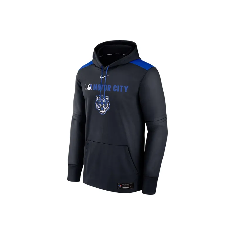 Nike Detroit Tigers Authentic Collection City Connect Men's Nike Therma Mlb Pullover Hoodie-0