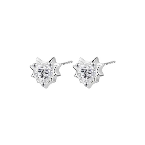 ALI THE FOX S999 Fine Silver Stud Earrings Women's