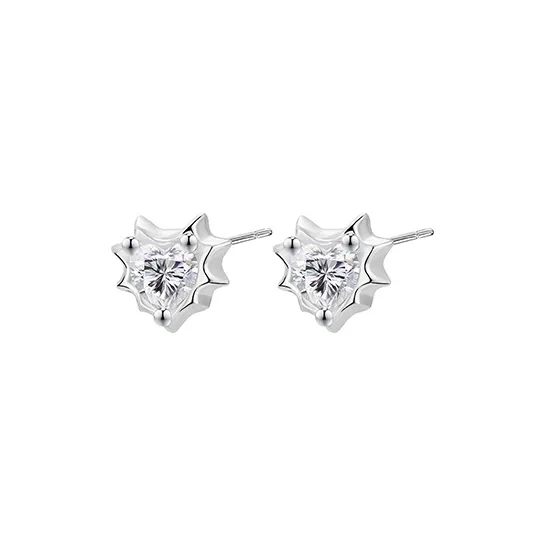 ALI THE FOX S999 Fine Silver Stud Earrings Women's-0
