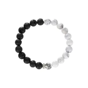 PISHUSHU Volcanic Stone White Turquoise Bracelets Unisex
