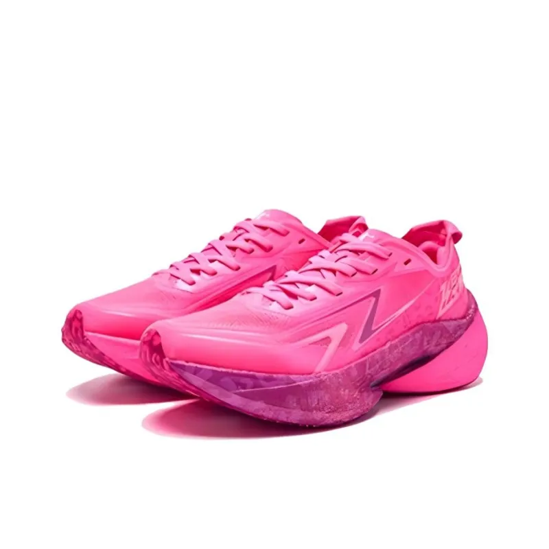 QIAODAN Anti Slip And Wear Resistant Support Low Top Casual Running Shoes Women's Pink White-1