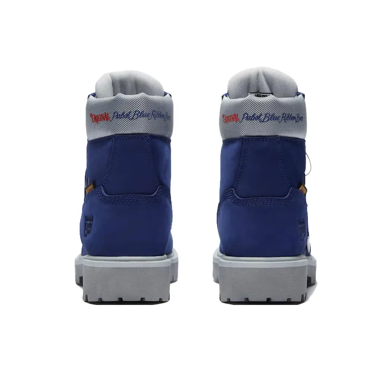 PABST BLUE RIBBON x Timberland PRO Abrasion Resistant Short Outdoor Boots Men's Blue-4