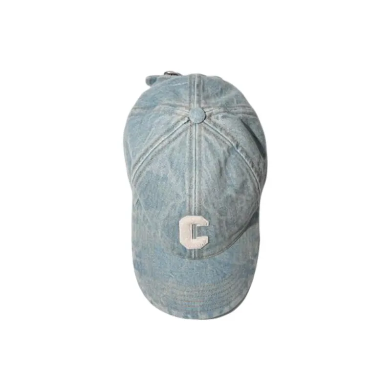 CELINE Denim Baseball Caps Unisex Blue-1