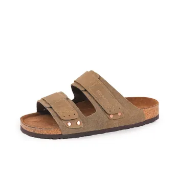 Khadgar Slide Slippers Men Khaki/Taupe/Dark Brown