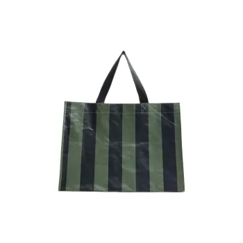 ZARA Polypropylene Tote Bag, Shopping Bag, Handbag Women's Blue Green