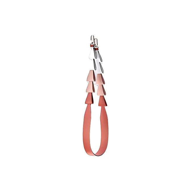 ZESH Cow Leather Bag Shoulder Strap Women's Brick Red & Pink & White-3