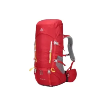 AIONE Mountaineering Bag Outdoor Bag PU 50L Burnt Red Unisex