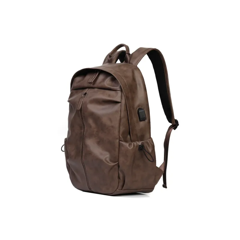 VIHUS PU Backpack Men's Khaki/Black-3