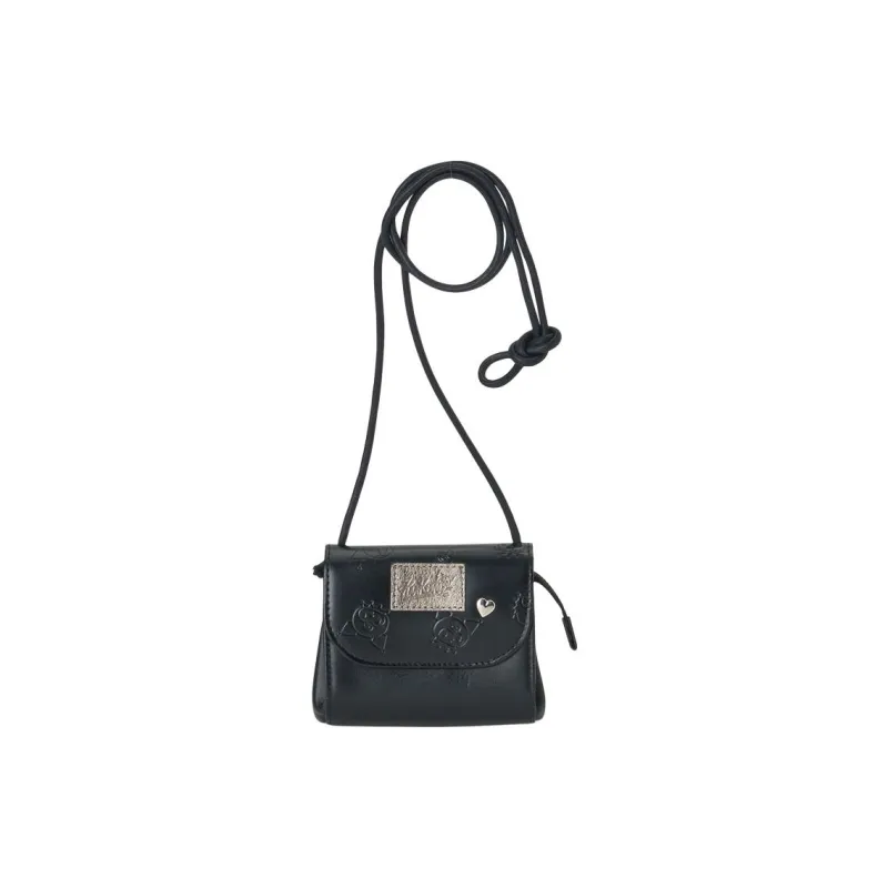 Sanrio Kuromi Cow Leather Crossbody Bag Mini Women's Black-0