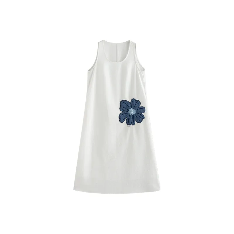 Initial Language Sleeveless Dress Women's-6