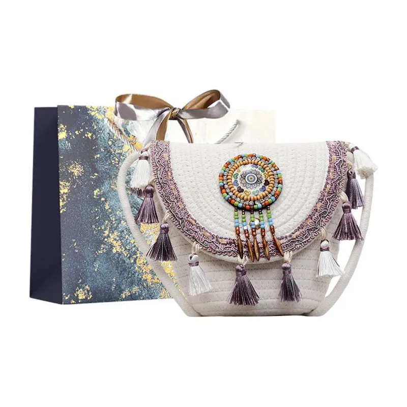 Iman's House Woven Shoulder Bag Women's Multicolor-1