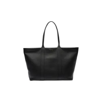 LACOSTE Cow Leather Tote Bag, Shopping Bag, Handbag Extra Large Women's Black