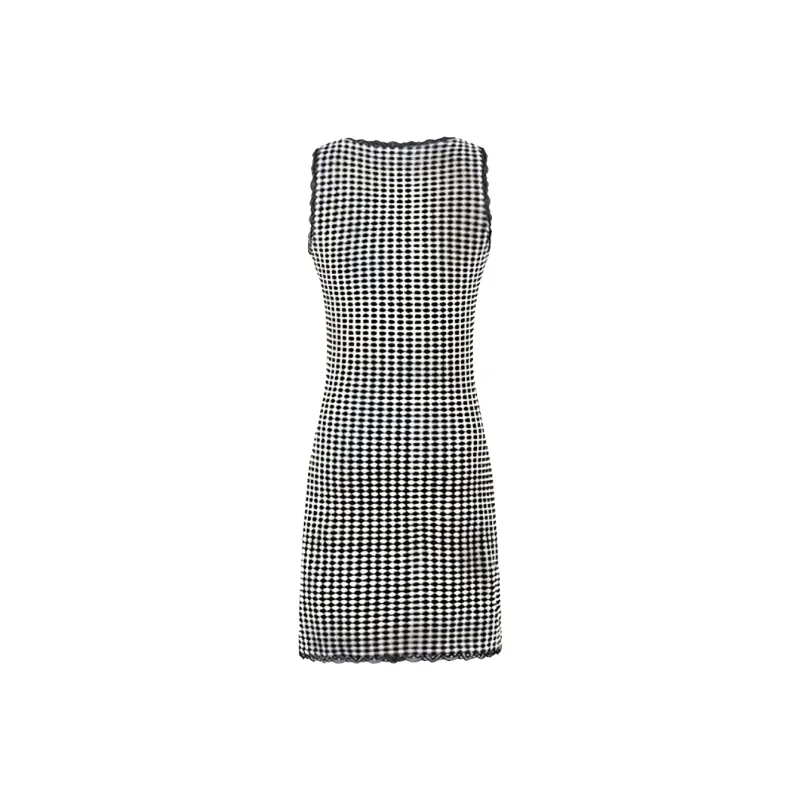 RTNH Sleeveless Dresses Women's Plaid Dress-1