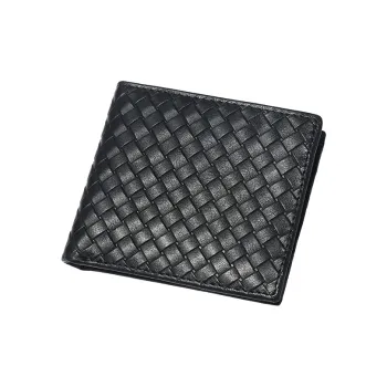 Yalu Cow Leather Wallet Men's Black/Coffee