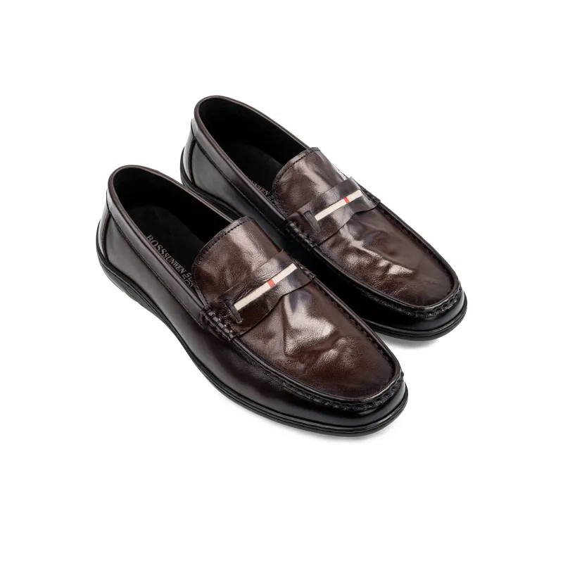 BOSSSUNWEN Loafers Men Black/Coffee-5