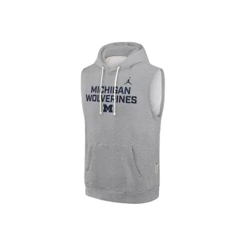 JORDAN Michigan Sideline Men's JORDAN Brand Dri FIT College Sleeveless Pullover Hoodie