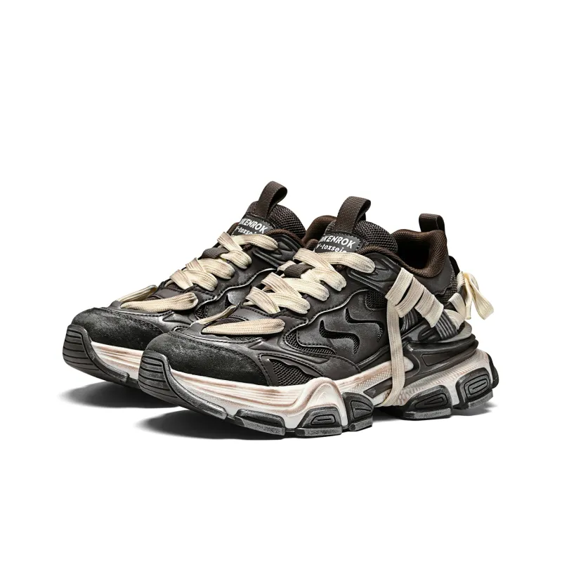DIKENROK Anti Slip And Wear Resistant Height Increasing Low Top Chunky Sneakers Unisex-14