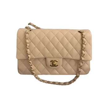 CHANEL Classic Flap CF Sheepskin Flap Bag, Crossbody Bag, Shoulder Bag Trumpets Women's Yellow