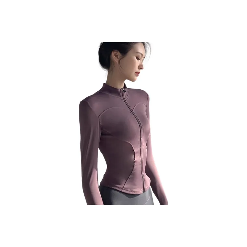 GUAILILUOLI Yoga Jackets Women's Dark Purple-0
