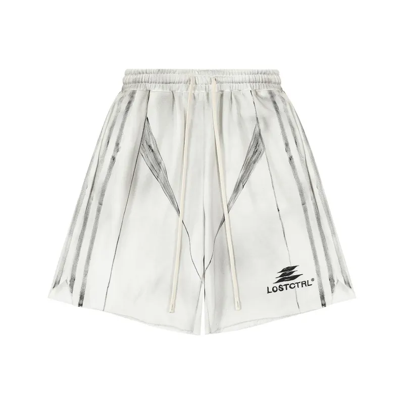 LOSTCTRL Casual Shorts Unisex White-0