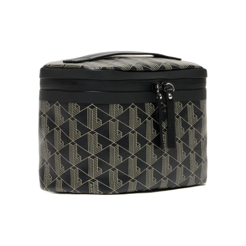 LACOSTE Cotton Makeup Bag Women's Black-1
