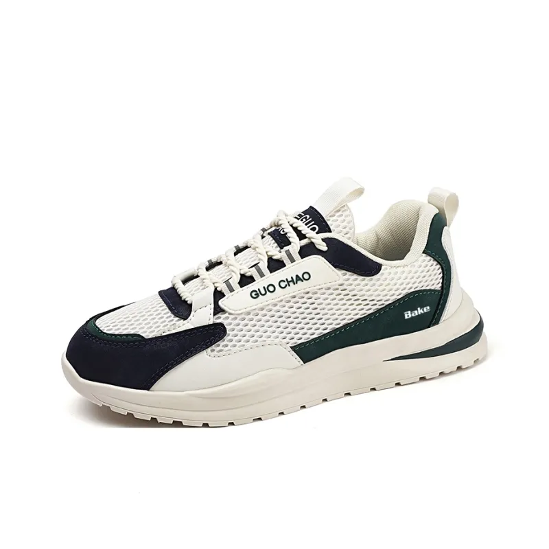 BAKE Slip Resistant, Abrasion Resistant, Breathable Low Top Chunky Sneakers Men's-1