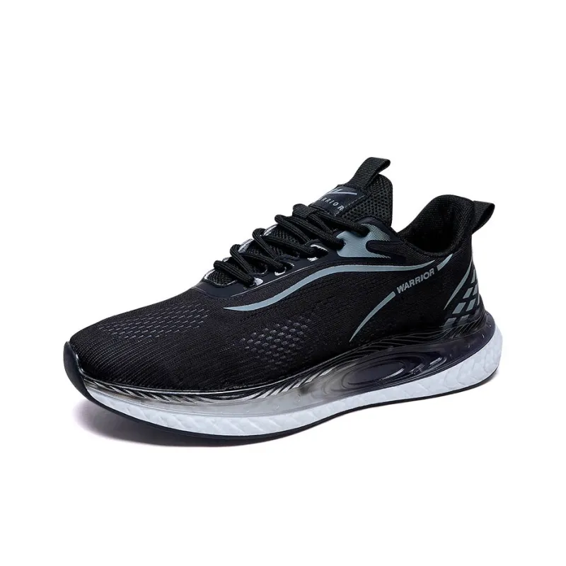 Warrior Slip Resistant And Breathable Low Top Casual Running Shoes Men's Black-2