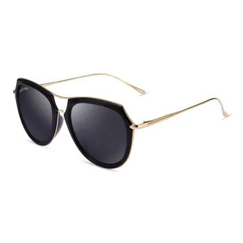 VEGOOS TR/Memory Plastic Metal Irregular Shape Sunglasses Women's