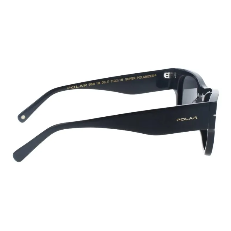 Polar Acetate Square Sunglasses Unisex Black-1